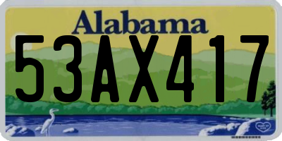 AL license plate 53AX417