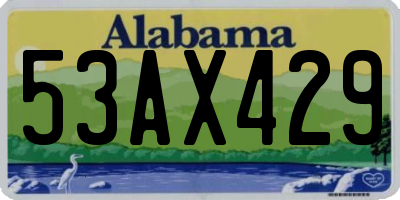 AL license plate 53AX429