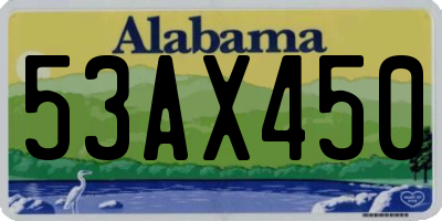 AL license plate 53AX450