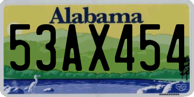 AL license plate 53AX454