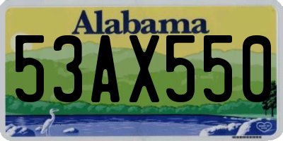 AL license plate 53AX550