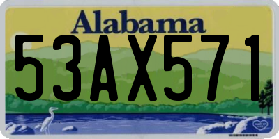 AL license plate 53AX571