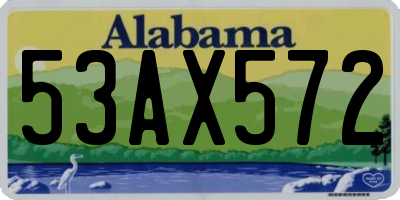 AL license plate 53AX572