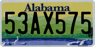 AL license plate 53AX575