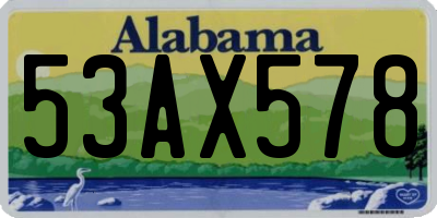 AL license plate 53AX578
