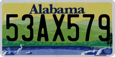 AL license plate 53AX579
