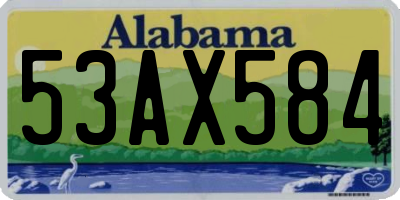 AL license plate 53AX584