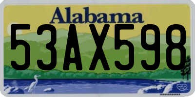 AL license plate 53AX598