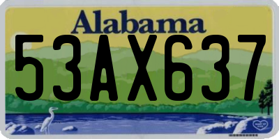 AL license plate 53AX637