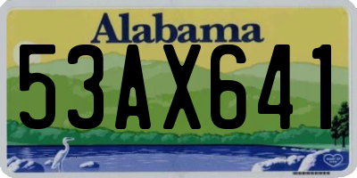 AL license plate 53AX641