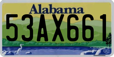 AL license plate 53AX661