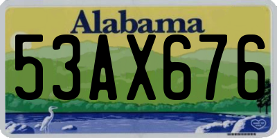AL license plate 53AX676