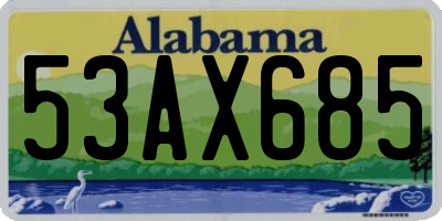 AL license plate 53AX685