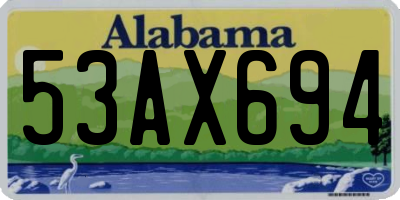AL license plate 53AX694