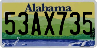 AL license plate 53AX735