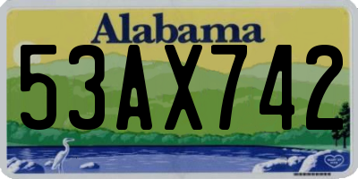 AL license plate 53AX742