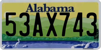 AL license plate 53AX743
