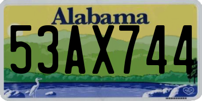 AL license plate 53AX744