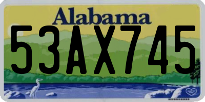 AL license plate 53AX745