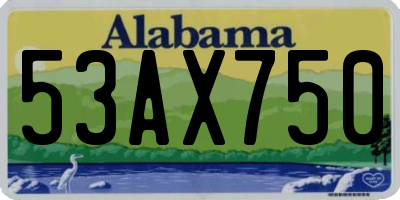 AL license plate 53AX750