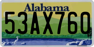AL license plate 53AX760