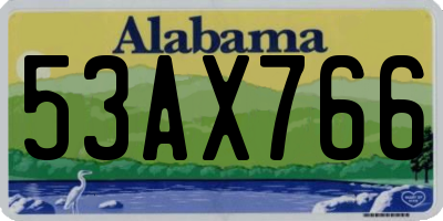 AL license plate 53AX766