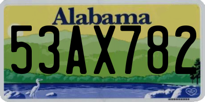 AL license plate 53AX782