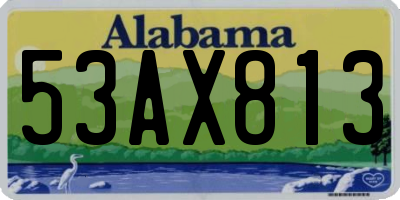 AL license plate 53AX813
