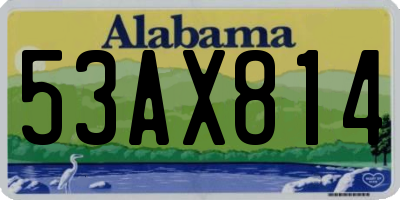 AL license plate 53AX814