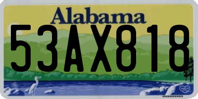 AL license plate 53AX818