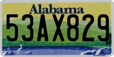 AL license plate 53AX829