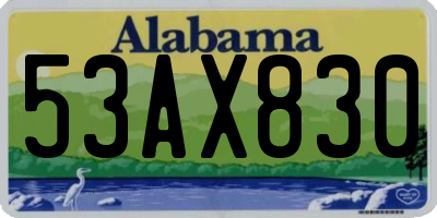 AL license plate 53AX830