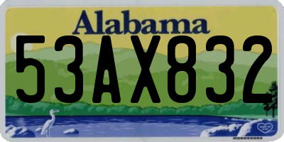 AL license plate 53AX832