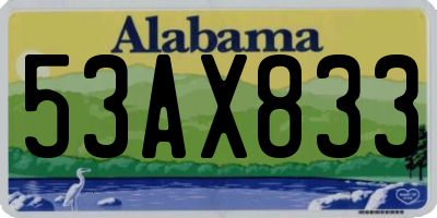 AL license plate 53AX833