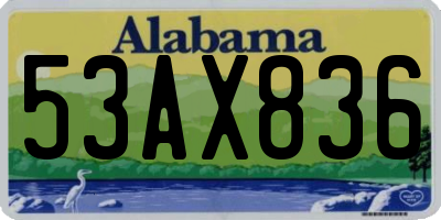AL license plate 53AX836