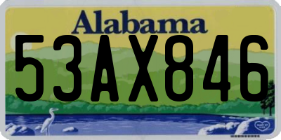AL license plate 53AX846