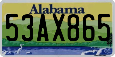 AL license plate 53AX865