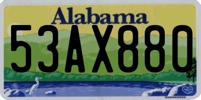 AL license plate 53AX880