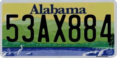 AL license plate 53AX884