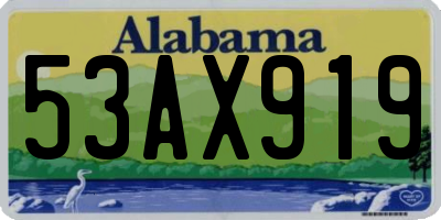 AL license plate 53AX919