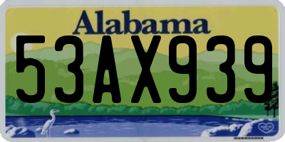AL license plate 53AX939
