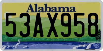 AL license plate 53AX958