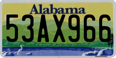 AL license plate 53AX966