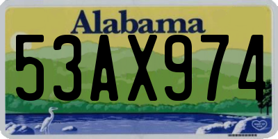 AL license plate 53AX974
