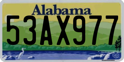 AL license plate 53AX977