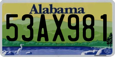 AL license plate 53AX981