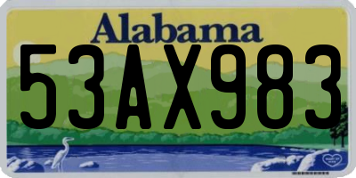 AL license plate 53AX983