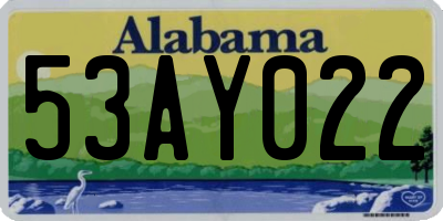 AL license plate 53AY022