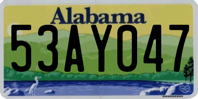 AL license plate 53AY047