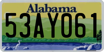 AL license plate 53AY061